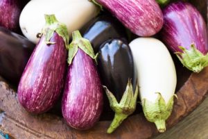 Fresh eggplants
