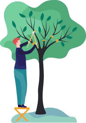 clipart pruning tree